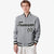 Custom Gray- Black-White Bomber Full-Snap Varsity Letterman Jacket