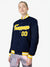 Custom Navy-Yellow-White Bomber Full-Snap Varsity Letterman Jacket