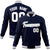 Custom Navy- White- Gray Bomber Full-Snap Varsity Letterman Jacket