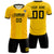 Custom Gold 01 White-Black Design Uniform Soccer Sets Jersey