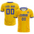 Custom Gold 01 White-Royal Blue Design Uniform Soccer Sets Jersey