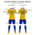 Custom Gold 01 White-Royal Blue Design Uniform Soccer Sets Jersey