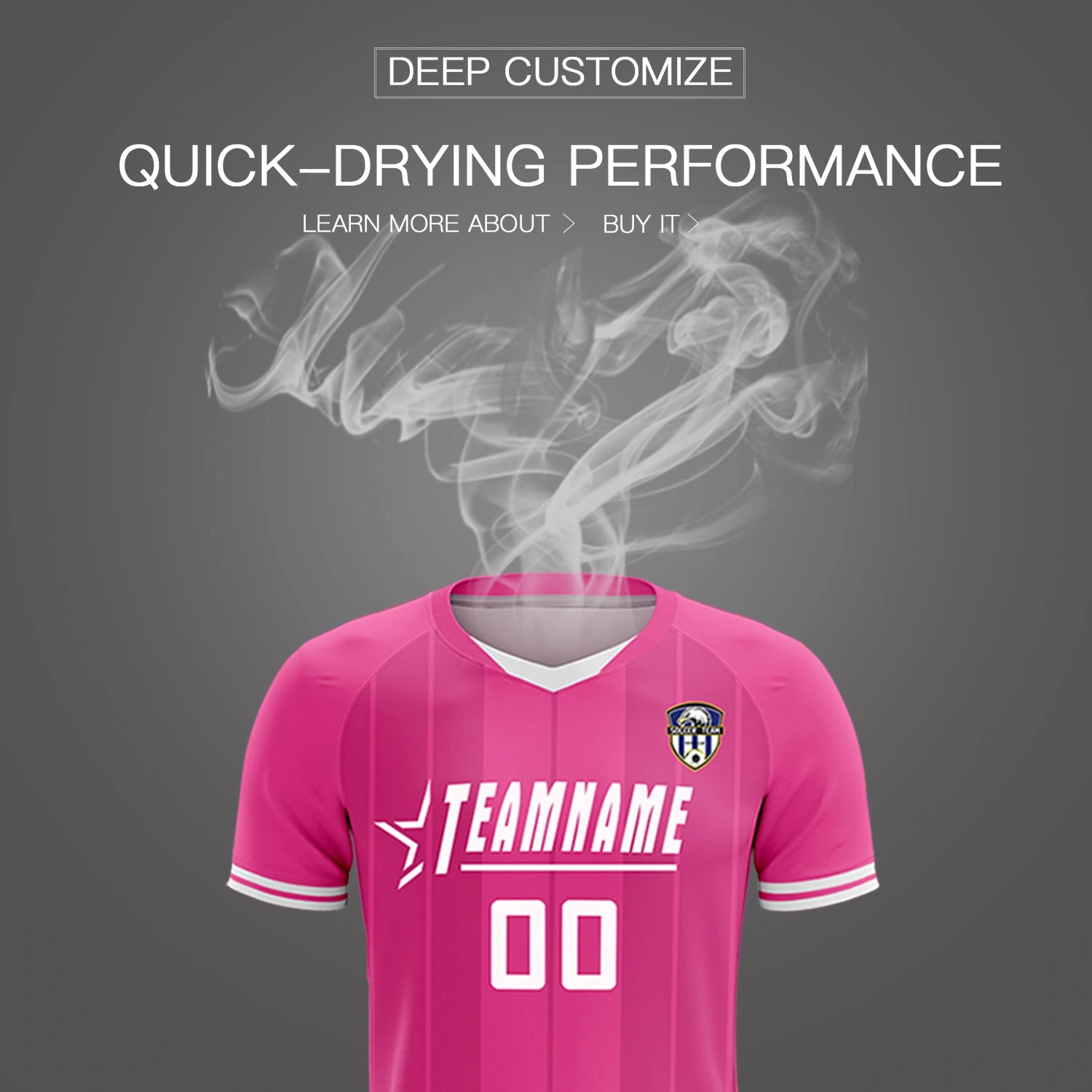 Custom Pink White-Black Design Uniform Soccer Sets Jersey