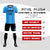 Custom Powder Blue Black-Black Design Uniform Soccer Sets Jersey