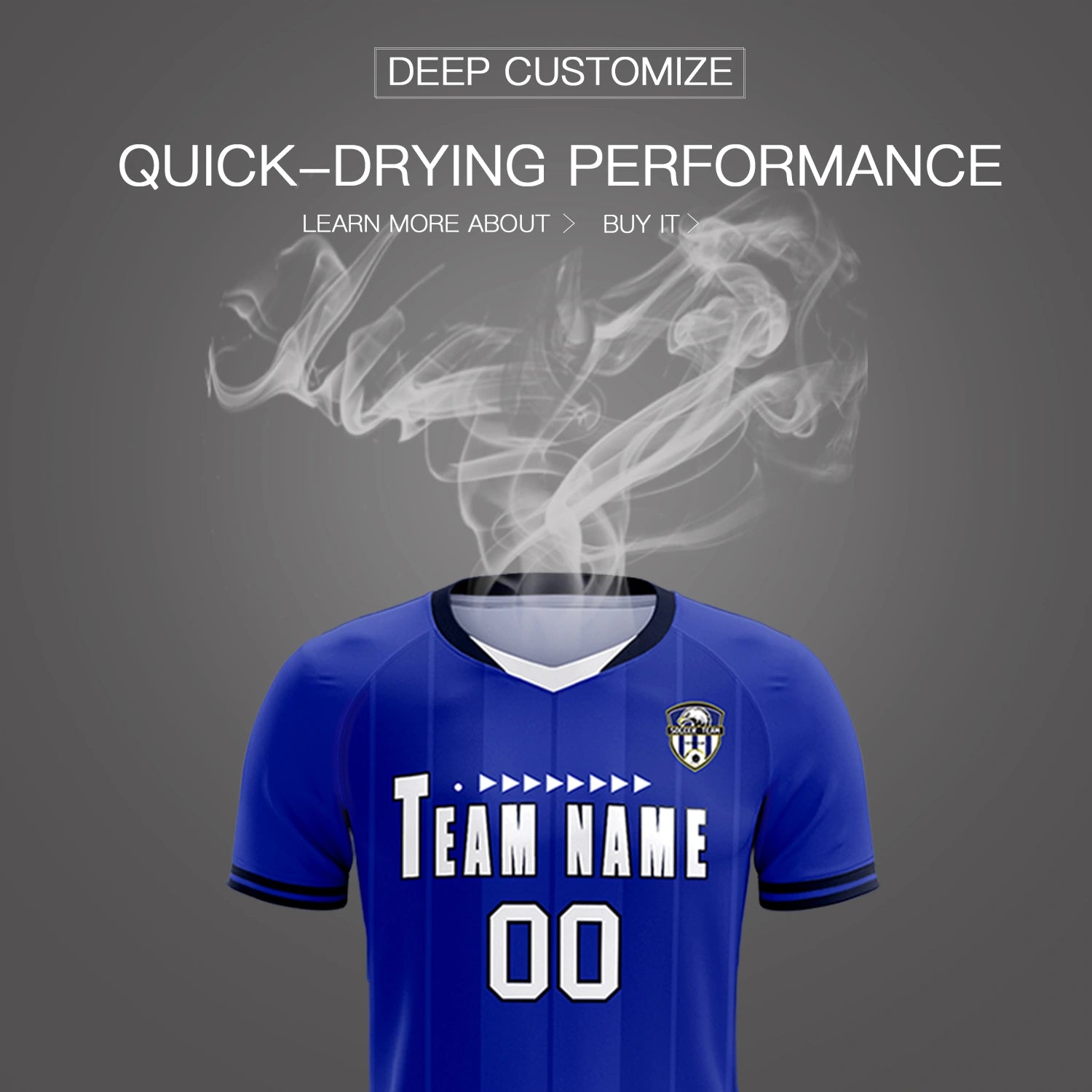 Custom Royal Blue-Navy Navy Design Uniform Soccer Sets Jersey