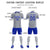 Custom Gray White-Royal Blue Design Uniform Soccer Sets Jersey