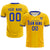 Custom Gold 01 White-Royal Blue Design Uniform Soccer Sets Jersey