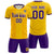 Custom Gold 01 White-Purple Design Uniform Soccer Sets Jersey