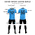 Custom Powder Blue Black-Black Design Uniform Soccer Sets Jersey