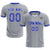 Custom Gray White-Royal Blue Design Uniform Soccer Sets Jersey