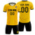 Custom Gold 01 White-Black Design Uniform Soccer Sets Jersey