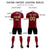 Custom Crimson Khaki-Black Design Uniform Soccer Sets Jersey