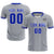 Custom Gray White-Royal Blue Design Uniform Soccer Sets Jersey