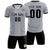 Custom Gray White-Black Design Uniform Soccer Sets Jersey