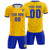 Custom Gold 01 White-Royal Blue Design Uniform Soccer Sets Jersey