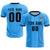 Custom Powder Blue Black-Black Design Uniform Soccer Sets Jersey