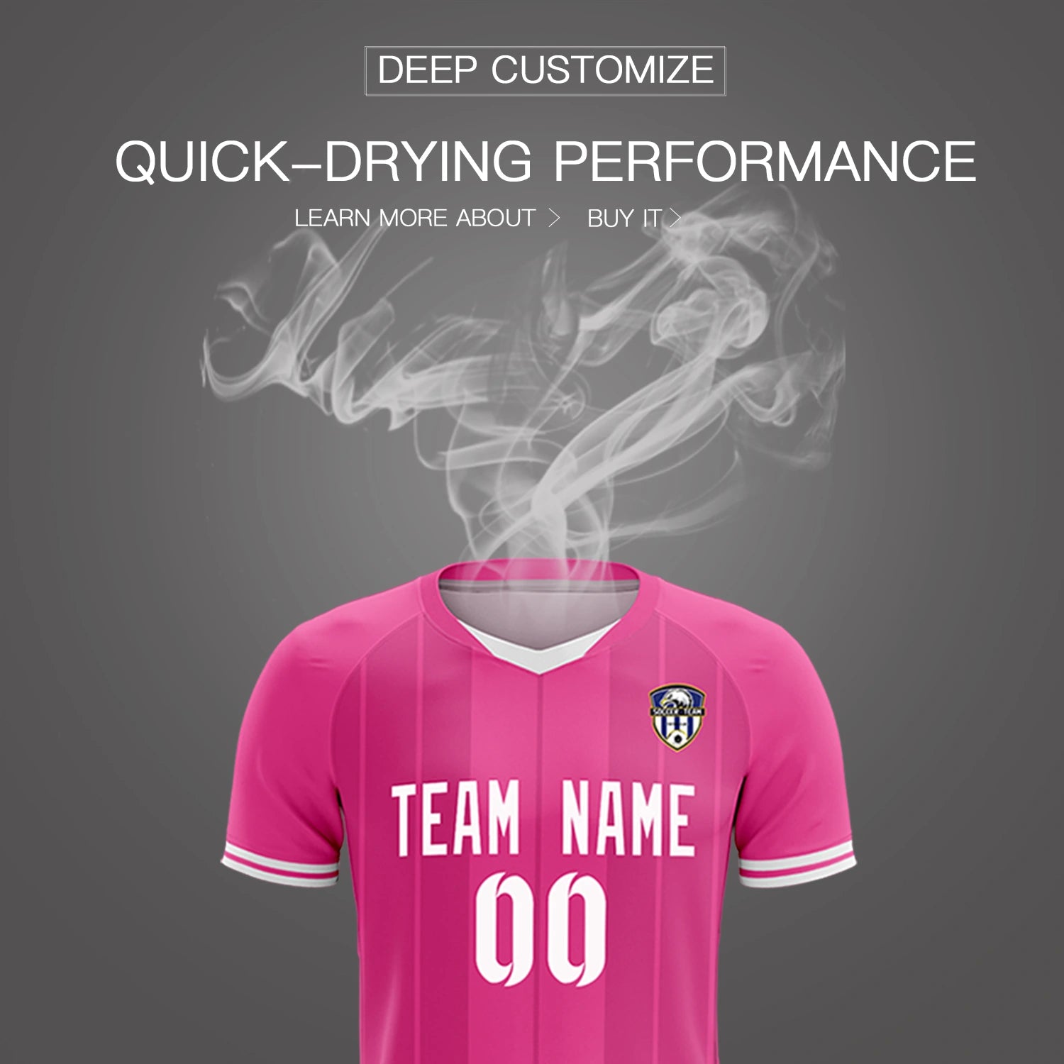 Custom Pink White-Black Design Uniform Soccer Sets Jersey