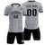 Custom Gray White-Black Design Uniform Soccer Sets Jersey