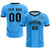 Custom Powder Blue Black-Black Design Uniform Soccer Sets Jersey