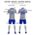 Custom Gray White-Royal Blue Design Uniform Soccer Sets Jersey