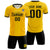 Custom Gold 01 White-Black Design Uniform Soccer Sets Jersey