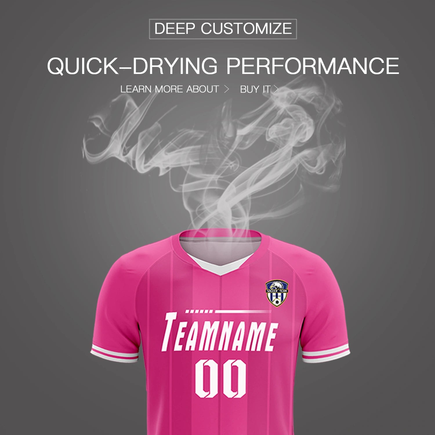 Custom Pink White-Black Design Uniform Soccer Sets Jersey