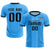 Custom Powder Blue Black-Black Design Uniform Soccer Sets Jersey