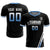 Custom Black White-Light Blue Gradient Fashion Sportswear Soccer Sets Jersey