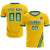 Custom Gold01 Aqua-Aqua Gradient Fashion Sportswear Soccer Sets Jersey