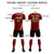 Custom Crimson Khaki-Old Gold Gradient Fashion Sportswear Soccer Sets Jersey