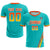 Custom Aqua Orange-Gold01 Gradient Fashion Sportswear Soccer Sets Jersey