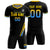 Custom Black Gold01-Powder Blue Gradient Fashion Sportswear Soccer Sets Jersey