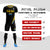 Custom Black Gold01-Powder Blue Gradient Fashion Sportswear Soccer Sets Jersey