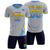 Custom Gray Powder Blue-Gold01 Gradient Fashion Sportswear Soccer Sets Jersey