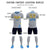 Custom Gray Powder Blue-Gold01 Gradient Fashion Sportswear Soccer Sets Jersey