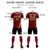 Custom Crimson Khaki-Old Gold Gradient Fashion Sportswear Soccer Sets Jersey