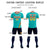 Custom Aqua Orange-Gold01 Gradient Fashion Sportswear Soccer Sets Jersey