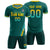 Custom Aqua Bright Green-Gold01 Gradient Fashion Sportswear Soccer Sets Jersey