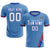 Custom Light Blue Red-Royal Blue Gradient Fashion Sportswear Soccer Sets Jersey