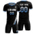 Custom Black White-Light Blue Gradient Fashion Sportswear Soccer Sets Jersey