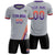 Custom Gray Orange-Purple Gradient Fashion Sportswear Soccer Sets Jersey