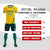 Custom Gold01 Aqua-Aqua Gradient Fashion Sportswear Soccer Sets Jersey