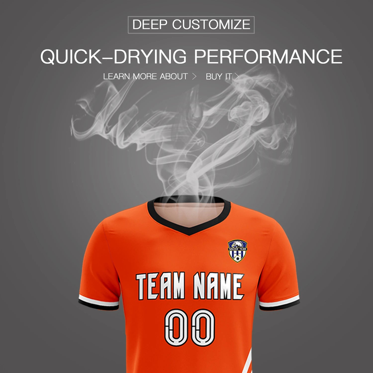 Custom Orange White-Red Gradient Fashion Sportswear Soccer Sets Jersey