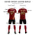 Custom Crimson Khaki-Old Gold Gradient Fashion Sportswear Soccer Sets Jersey