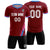 Custom Crimson Pink-Powder Blue Gradient Fashion Sportswear Soccer Sets Jersey