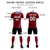 Custom Crimson Pink-Powder Blue Gradient Fashion Sportswear Soccer Sets Jersey