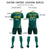 Custom Aqua Bright Green-Gold01 Gradient Fashion Sportswear Soccer Sets Jersey