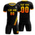 Custom Black Gold01-Orange Gradient Fashion Sportswear Soccer Sets Jersey