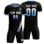 Custom Black White-Light Blue Gradient Fashion Sportswear Soccer Sets Jersey