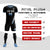 Custom Black White-Light Blue Gradient Fashion Sportswear Soccer Sets Jersey